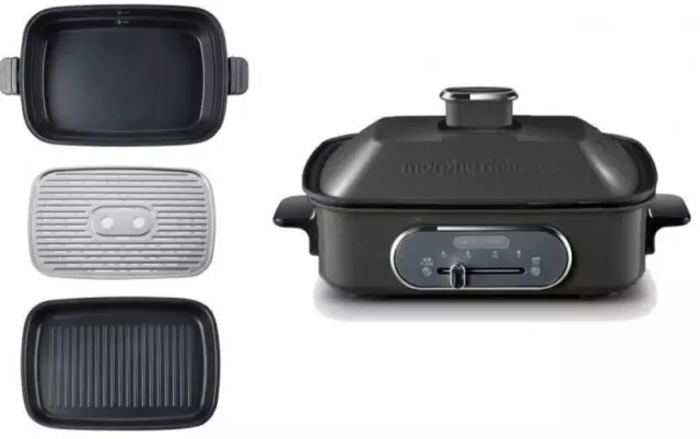 Morphy Richards 3-in-1 Cooking Pot Multifunction Grill Steam Slow Non Stick