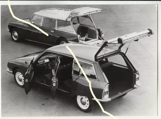 17x12m Original altes Archiv Foto 1971 Citroen DS Break + GS Break