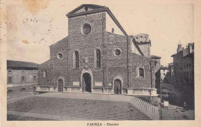 Cartolina *22 Faenza Emilia Romagna Duomo Storia Memoria Cultura Viaggiata 1928