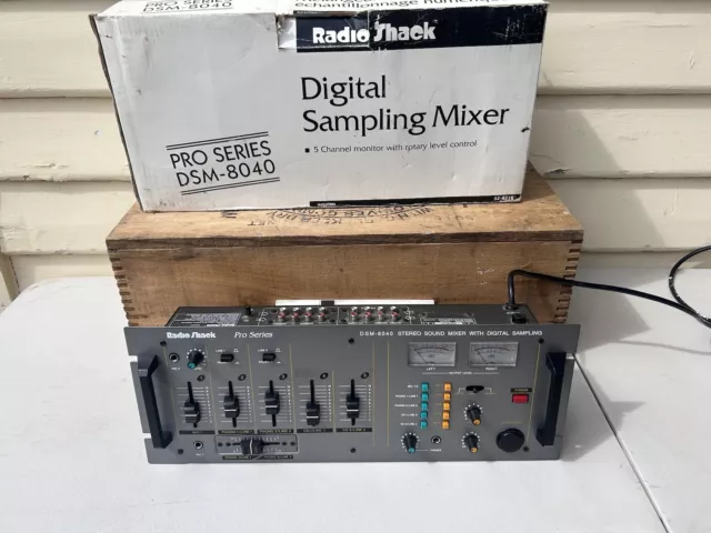 Radio Shack Pro Series DSM-8040 Stereo Sound Mixer With Box & Manual