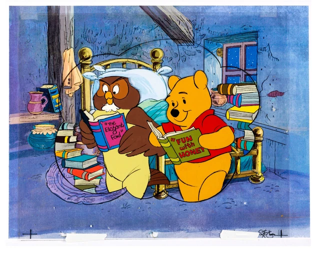 &WINNIE THE POOH and Tigger" Disney 12 field Animation Cel, 3 standard