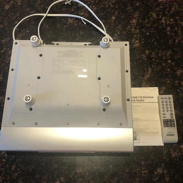 SONY ICFCDK70 UNDER Kitchen 3 CD Changer FM/AM Clock Radio