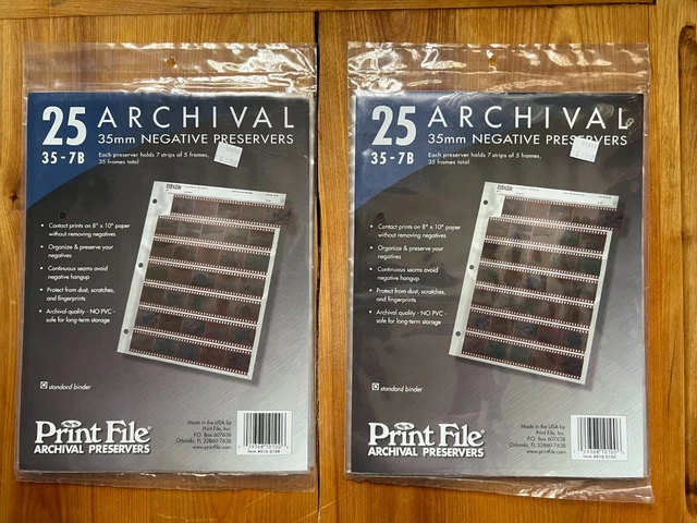 Archival 35 mm Negative Preservers (2 x 25 ct.)