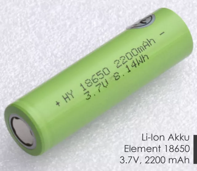 AKKU 3,7V LI-ION BATTERY LITHIUM ION 18650 2200 mAh 2.2Ah FÜR NOTEBOOKAKKU A11