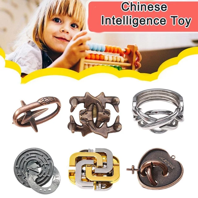 Adults Metal Cast Puzzle Retro Lock Key IQ Mind Brain Teaser Kids Game Toy Sale