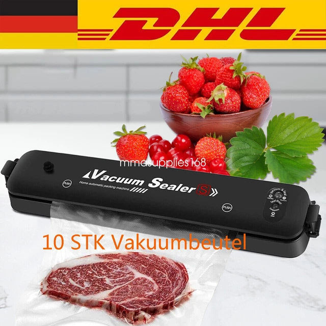 Vakuumiergerät Vakuumierer Folienschweißgerät Vakuummaschine mit 10 Beutel DHL