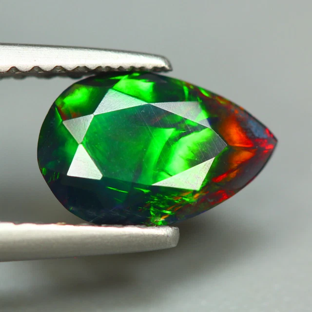 0.68 Cts_Awesome !! 100 % Natural Multi-Color 3D Flash Solid Black Opal