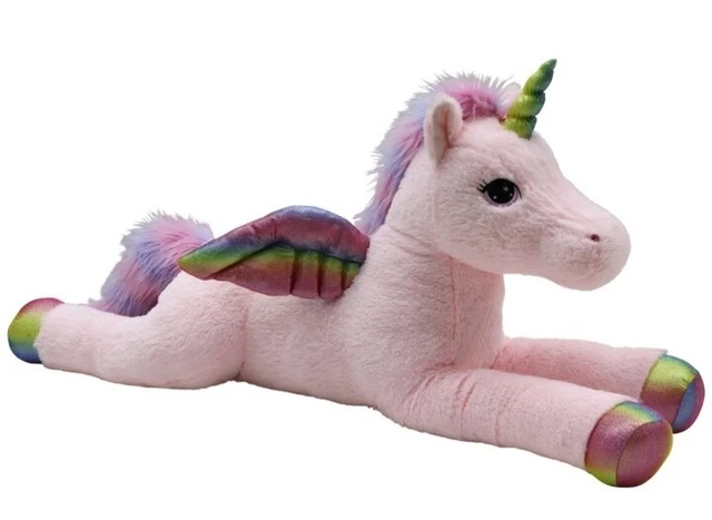 NEW 120CM BABY Pink Rainbow Unicorn SOFT TOY PLUSH Long LARGE Love