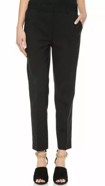 NWT 3.1 Phillip Lim Mid-Rise Straight cropped pencil pants BLACK trouser SIZE 2