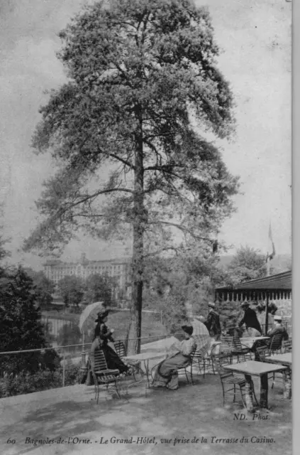 CPA 61 - BAGNOLES DE L'ORNE (Orne) - 60. Grand-Hotel, Casino Terrace View