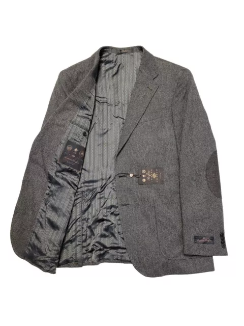 JOSEPH ABBOUD BESPOKE 42L Gray Men s Sport Coat WOOL SILK Blazer