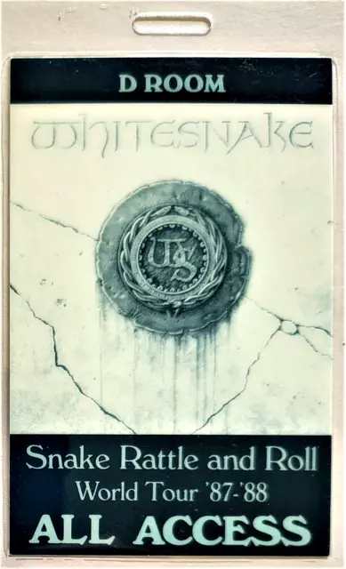 ** Whitesnake ** -- Laminated Backstage Pass - 1987 - 1988 - All Access - D Room