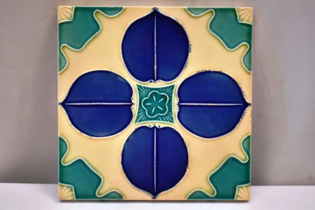 Antique Tile Art Nouveau Japan Majolica Porcelain Danto Kaisha Collectibles "I89 2