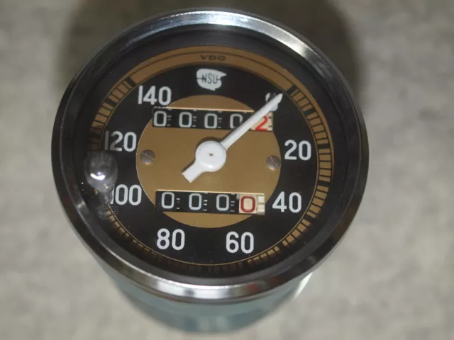 NSU-Max, VDO Tachometer,  Ø 80mm,   140km/h,  TKM,  Oldtimer