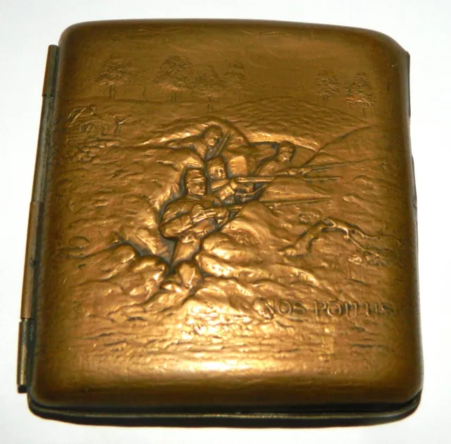 BEL ÉTUI À cigarettes art nouveau Nos poilus EUR 60,00 - PicClick FR