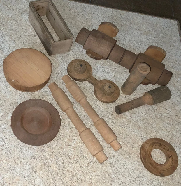 Antique Wood Mold Foundry Patterns & Salvage Pcs Lot of 10 , Crafts, Steampunk