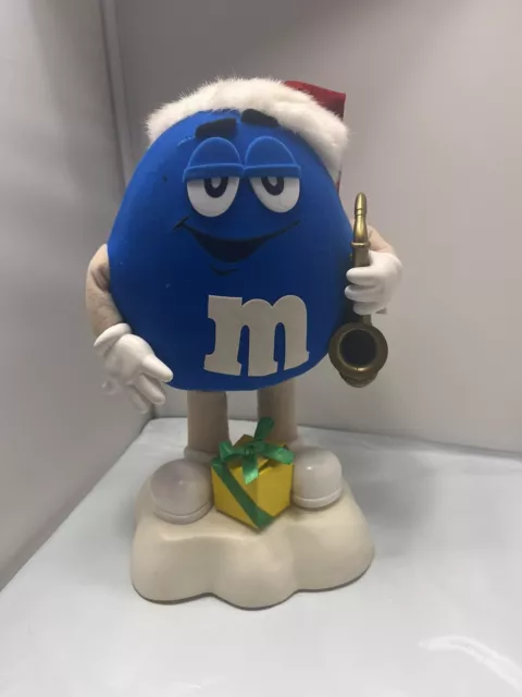 MM Christmas Display Figure Blue Peanut M&M Mars Figure Battery Operated