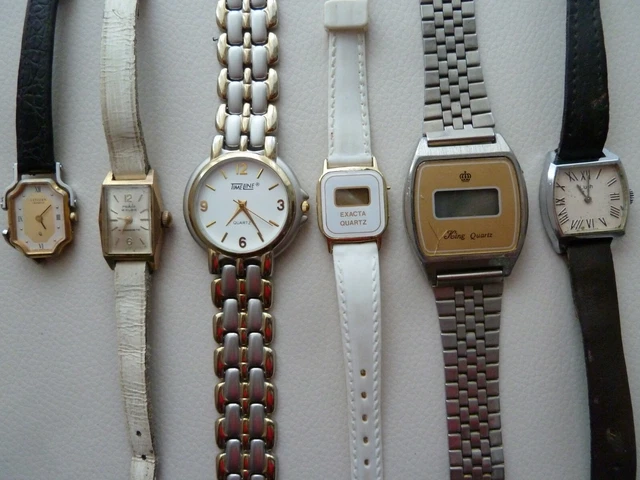 Konvolut alte Damenuhren 6 Stück Armbanduhren Handaufzug / Quarz
