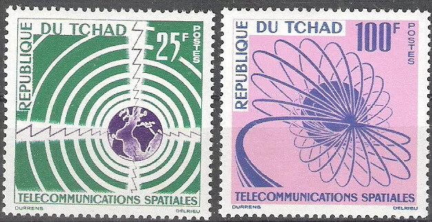 Chad 1963 Space Telecommunications Issue MNH (SC# 88-89)