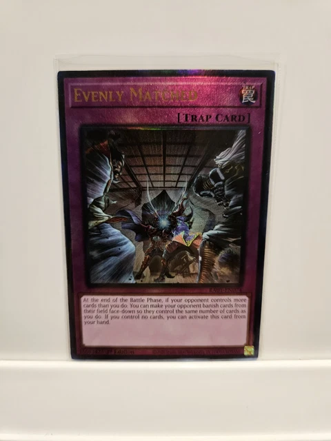 Yu-Gi-Oh! Secret Rare 1st Edition RA01-EN074  Evenly Matched  Mint/Near  Mint