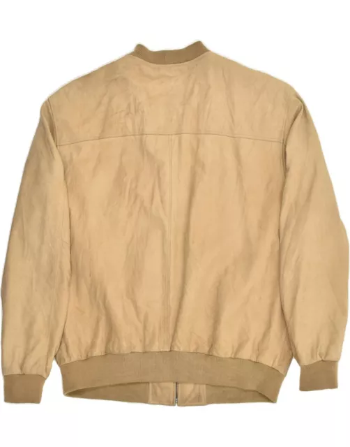 Westbury Herren Bomber Lederjacke UK 42 XL beige Leder AV68 2