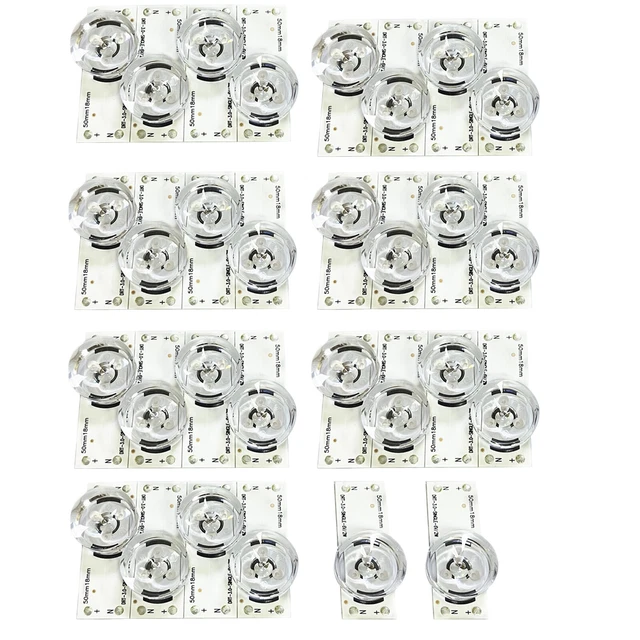 30pcs Universal SMD Lamp Lens With Optical Lens Fliter For LED TV Repair 6V