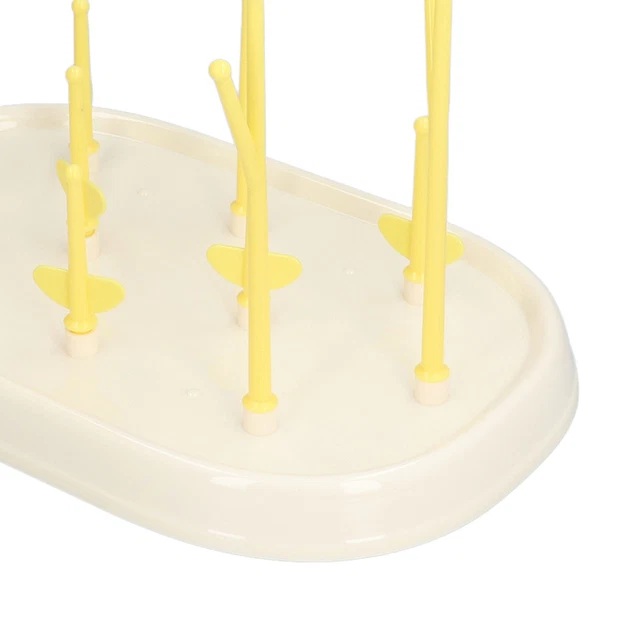 Soporte de biberón (amarillo) para secado rápido plegable bebé