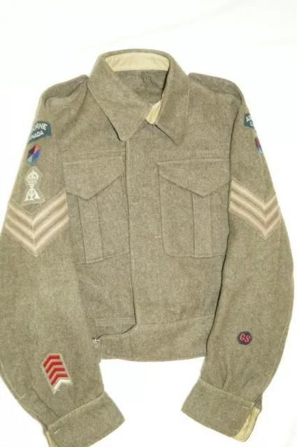 WW2 Canadian Airborne Canada Sgt Battle Dress Jacket