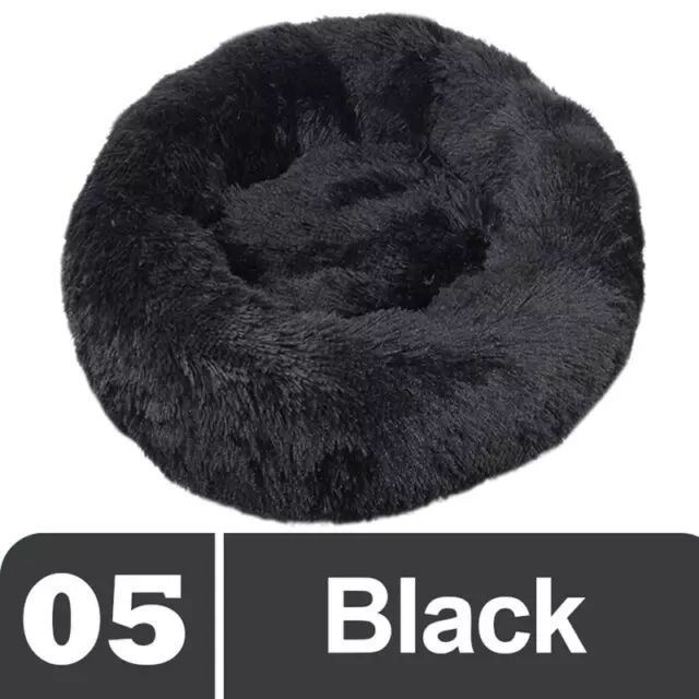 Long Plush Fluffy Pet Dog Bed Claming Dog Beds Donut round Cat Dog Bench Soft Wa