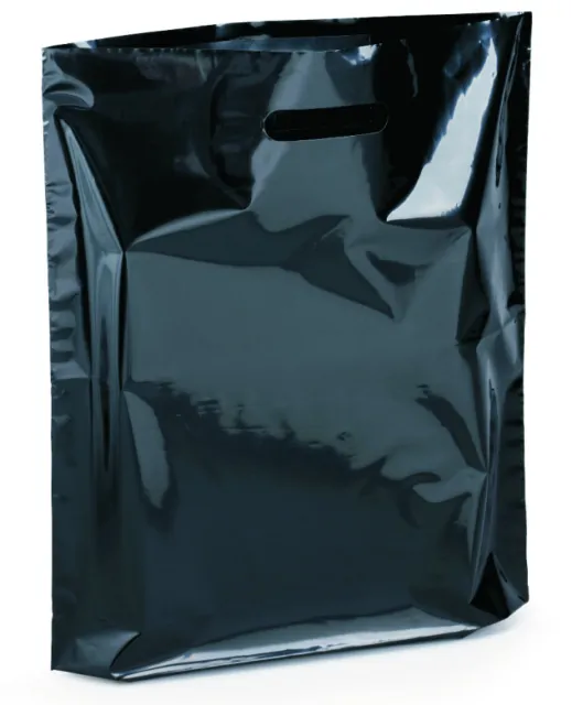 DKT Plastiktüten schwarz, 38x45cm, 53my, Tragetaschen, Mehrweg Beutel, Tasche