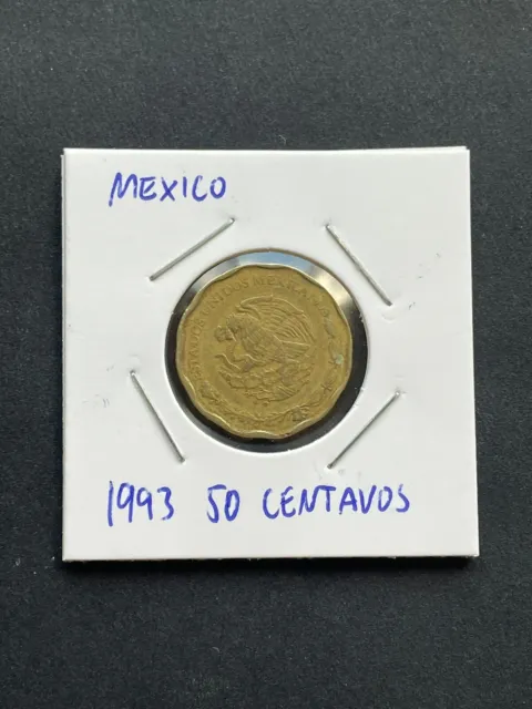 1993 Mexico 50 Centavos Coin Circulated Mexican Coins