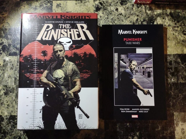 The Punisher Marvel Knights Omnibus By Garth Ennis Hardcover & taxi Wars TPB Lot
