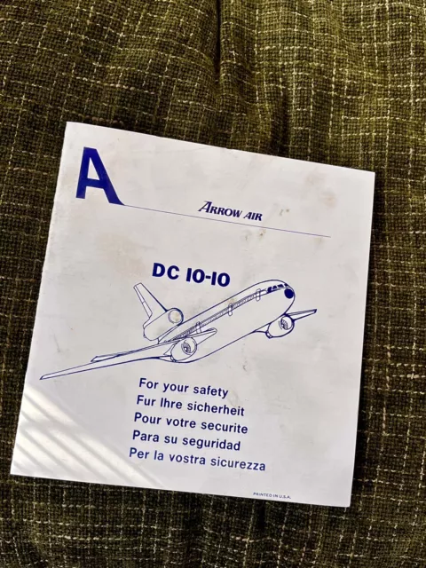 Arrow Air DC -10-10 Safety Card