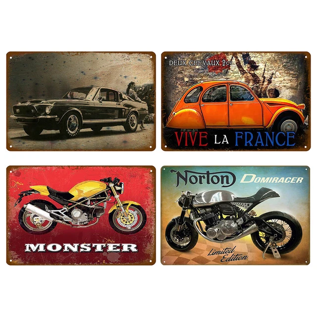 Letrero de automóvil retro elegante para el hogar plantillas de arte de pintura de pared para pintura de pared
