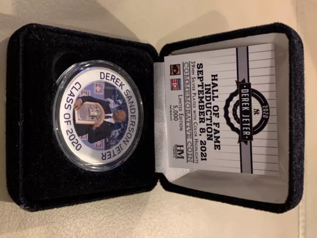 Derek Jeter 2020 HOF Color Silver Coin Derek Jeter 2020 HOF Color Silver Coin