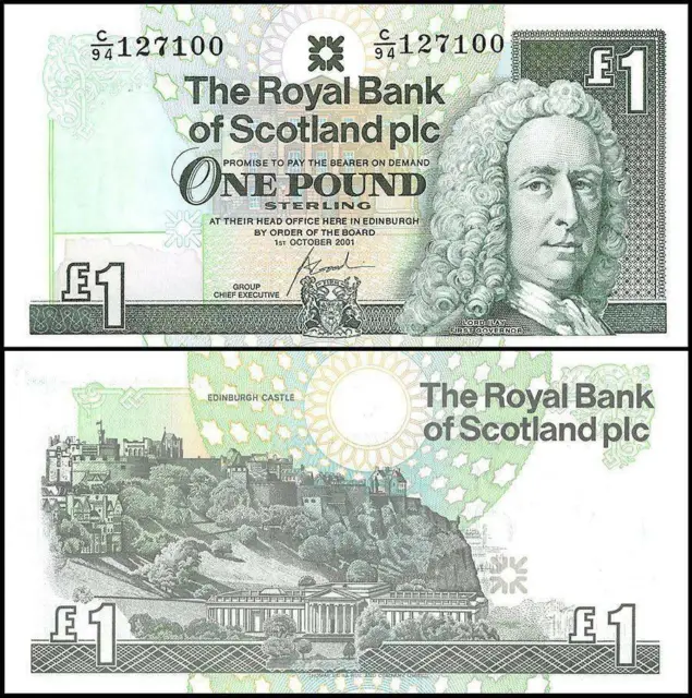 Scotland - Royal Bank of Scotland PLC 1 Pound, 2001, P-351e.2, UNC
