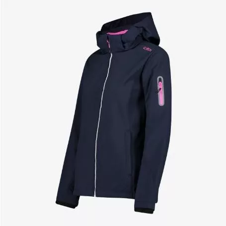 CMP Giacca in Softshell con cappuccio staccabile, Donna -  11NH (B. Blue/Purple 3