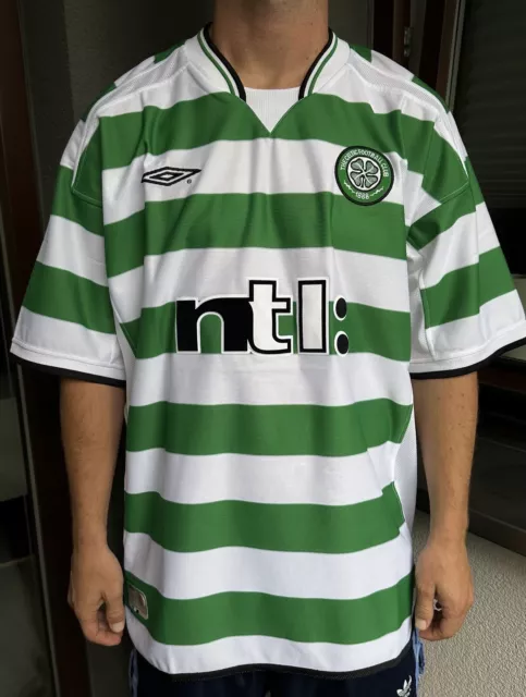 FC Celtic Glasgow 2001 2003 Home Football Shirt Soccer Jersey Umbro Mens  size XL