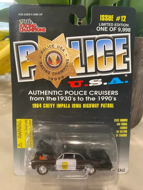 Racing Champions Police USA 1964 Chevy Impala Iowa Highway Patrol Issue #12