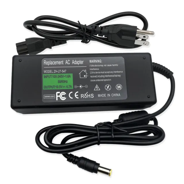 19.5V 4.7A AC Adapter Battery Charger FOR Sony Vaio PCG-7161L Power Supply Cord
