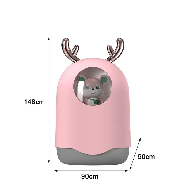 Humidificateur 500ml Chambre à Coucher Avec Veilleuse Et Minuterie - Blanc Portable USB
