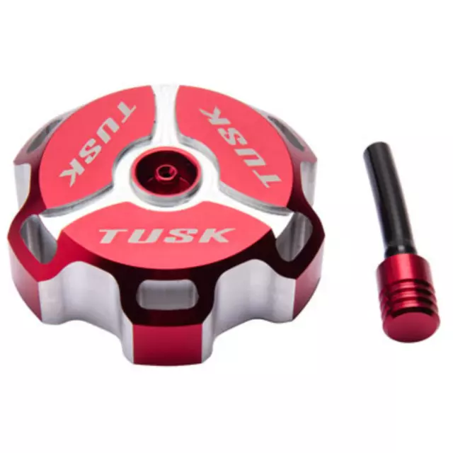 Tusk Billet Aluminum Gas Cap Red Machined For Honda