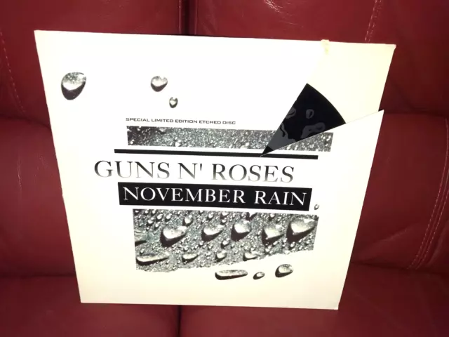 GUNS N ROSES November Rain ETCHED VINYL 12 INCH 1985 GFST 18 Sweet Child of Mine