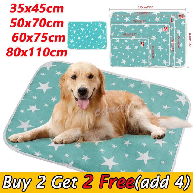WASHABLE LARGE PET Pee Pads Mats`Puppy Training Pad Toilet Wee CatDog