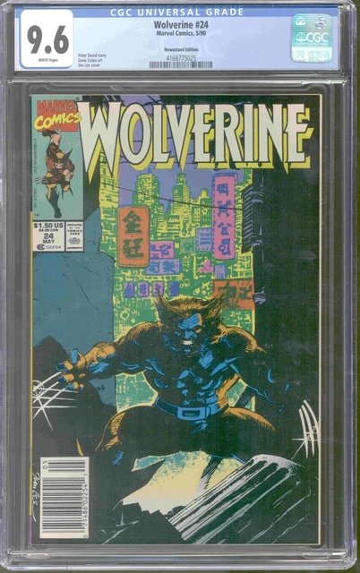 Wolverine #24 CGC 9.6 (W) Newsstand Edition Classic Jim Lee Cover