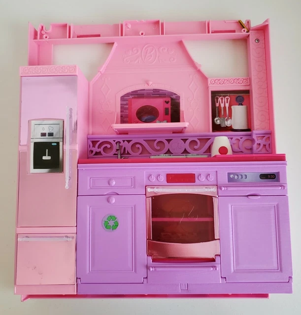 Mattel, Siso - Poupée Barbie Frigorifero, Asciugacapelli, Magliera Magica, Credenza - 1970-1980