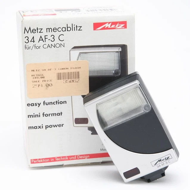 Metz 34 AF-3C Shoe Mount Flash For Canon. Ex. Box.