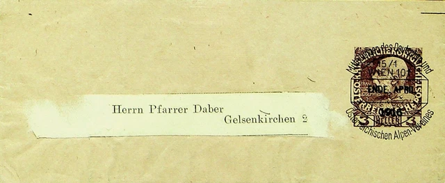 Österreich 1912 Vor WWI German Österreichische Alpine Gemischt Ps Hülle Wien To