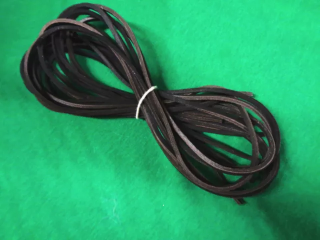 8 tiras de encaje de cuero marrón, cordones de cuero de 38", tiras de cuero marrón oscuro