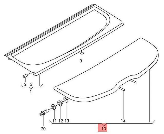 GENUINE AUDI Q3 RSQ3 84B 8UB Cover For Luggage Compartment Black